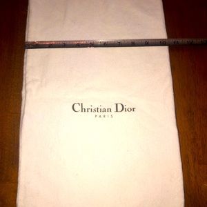 10” x 20” Christian Dior draw string dust bag